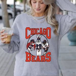Football Tshirt Chicago Bears, Looney Tunes Unisex Sweatshirt